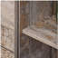 Armoire de salle à manger de cuisine indépendante de style champêtre avec armoire murale, armoire de rangement avec porte de grange coulissante, tablettes réglables, bois rétro