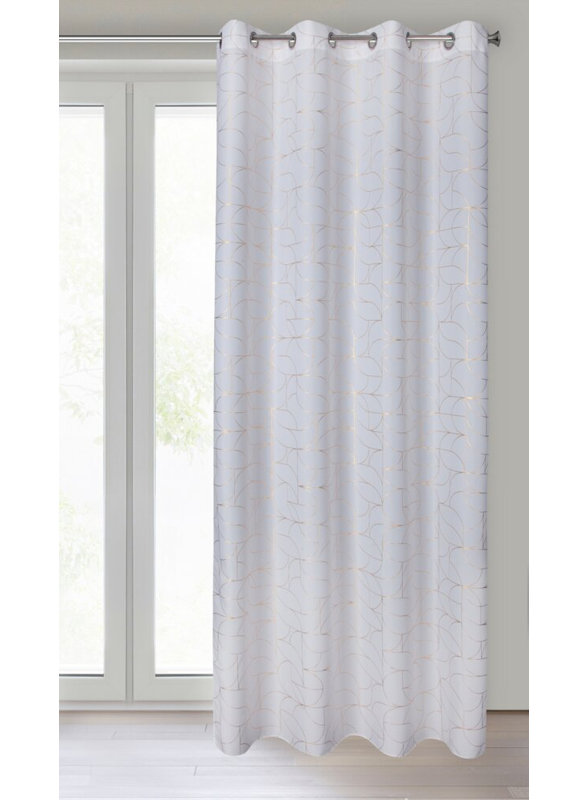 Evi Semi Sheer Curtain Single Panel, White