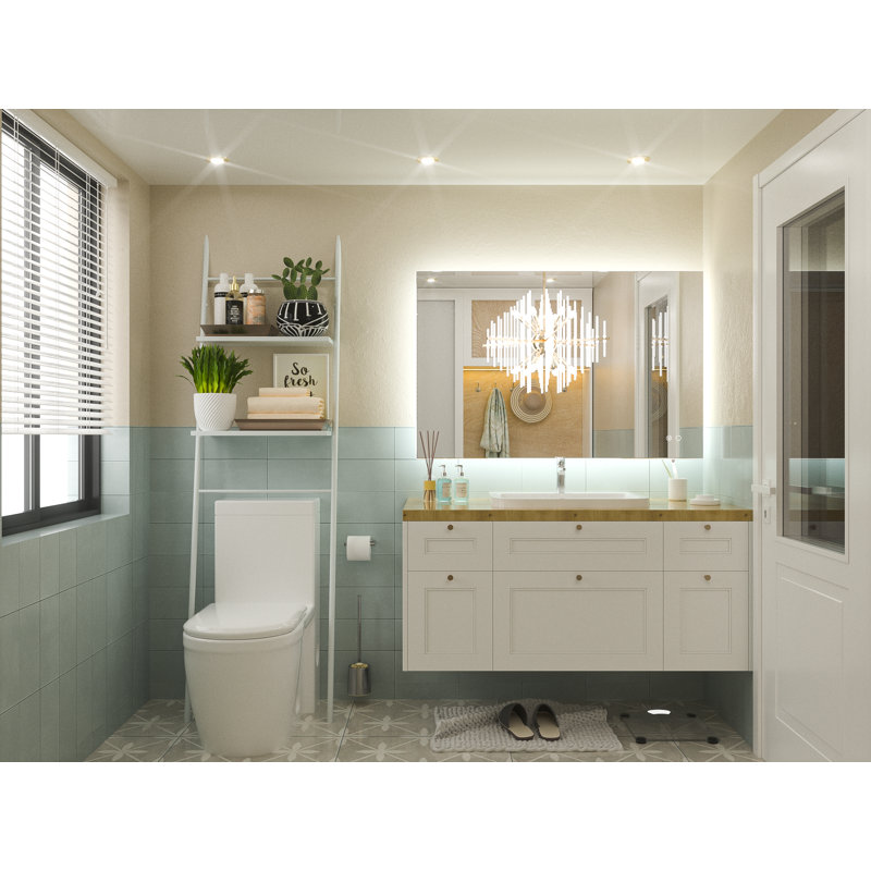 Miroir de salle de bain avec éclairage à DEL rétroéclairé sans cadre, 28 po x 40 po