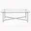 Ensemble de 3 tables basses chromées