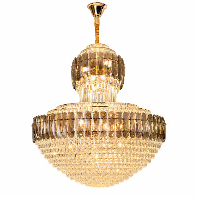 15-Light Modern Tiered Crystal Chandelier