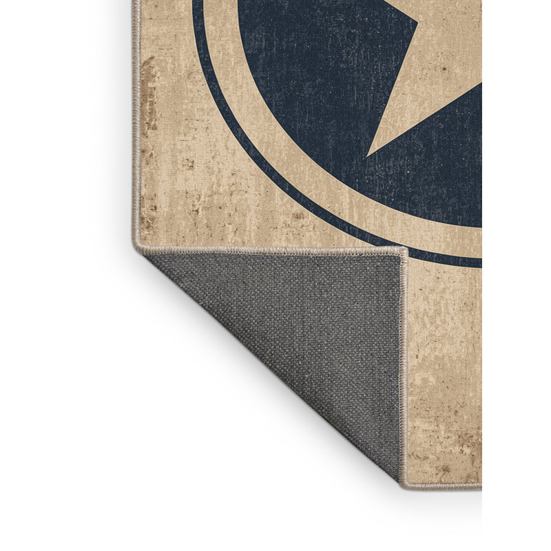 Soft Plush Feliz July 4Th Modern & Contemporary Abstract Area Rug in Brown – Beige Binding, 3x5