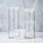 Libbey Stacking Cylinder 4 Piece Assorted Glass Jar Set With Lids