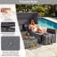 Ensemble de meubles de patio 7 pièces Latitude Run®, lit de jour en rotin avec auvent rétractable, ensemble de canapé modulaire d'extérieur avec dossier réglable, chaise longue pour la piscine-1523868725
