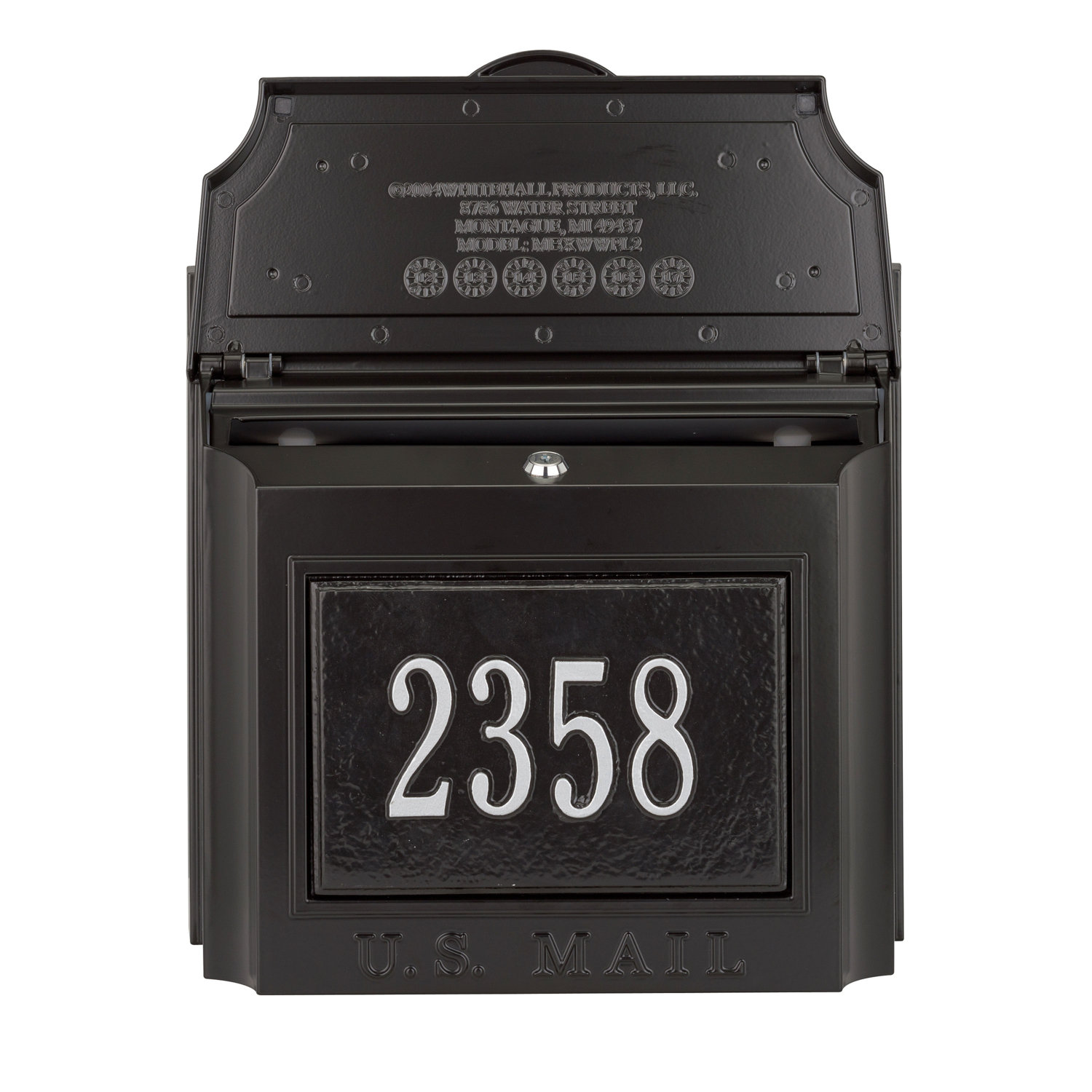 Locking Wall-Mounted Mailbox, White, Yes