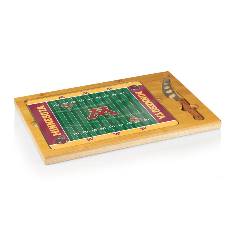 Plateau pour le fromage à couper icône de football ncaa, Golden Gophers de l'Université du Minnesota