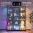 67''H Bar Cabinet with RGB Lights and Motion Sensor, Lockable Wine Cabinet with 5-Tier Display Shelves-1067323776