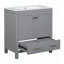 Meuble-lavabo de 30 po avec lavabo simple, meuble-lavabo encastré, rangement multifonctionnel, fermeture en douceur, structure en bois massif-129184437