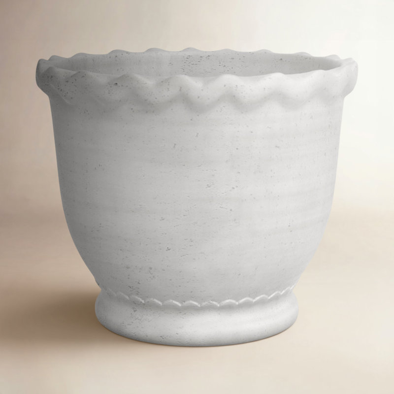 Pot de fleurs Cosme, H 6,5 po x l 8 po x P 8 po, Blanc