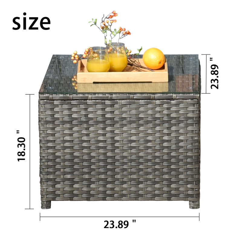 Table basse Fetter, Gris