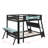 Bunk Bed With Two Built-In Gaming Desks, USB Desktop Ports & Pegboard Organizer-1459330782