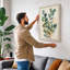 Single Stem in Green Botanical - Wrapped Canvas-110927997-110927979