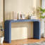 Table d'entrée minimaliste en acacia avec deux pieds, design élégant et élégant, convient aux espaces étroits et aux salons, entrées, balcons et bureaux.-90211092