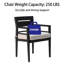 Table de salle à manger Ember noire pour 5 personnes avec table carrée de 40 po et 4 chaises légères