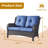 Tonry 53'' Wide Rectangle Wicker Patio Sofa with Cushions-1328368079-1328368078