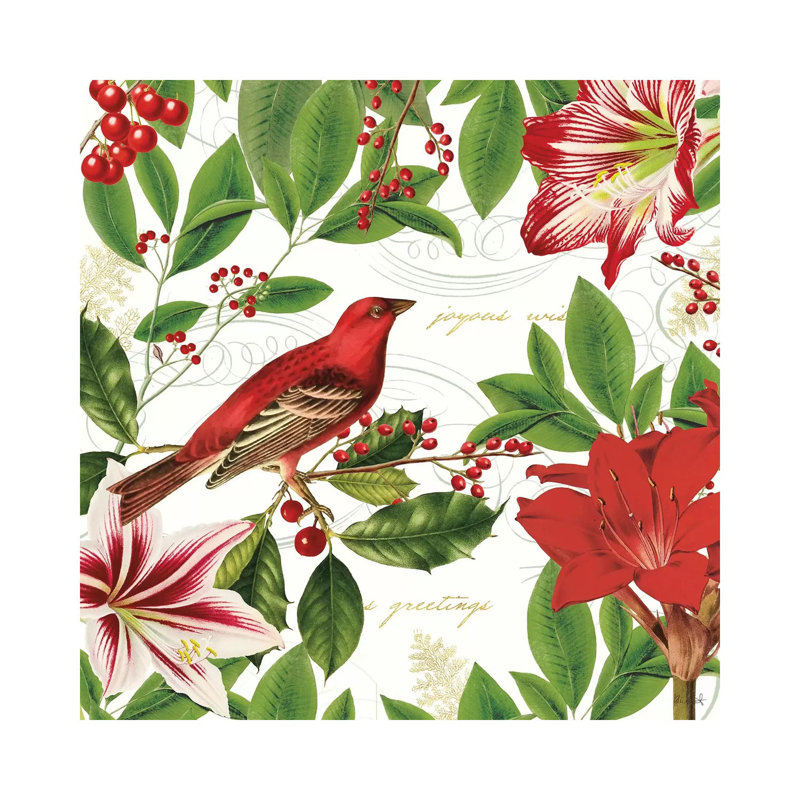 Christmas Garden Iv 1 Piece Wrapped Canvas Wall Art, 66.04 cm H x 66.04 cm W x 1.91 cm D