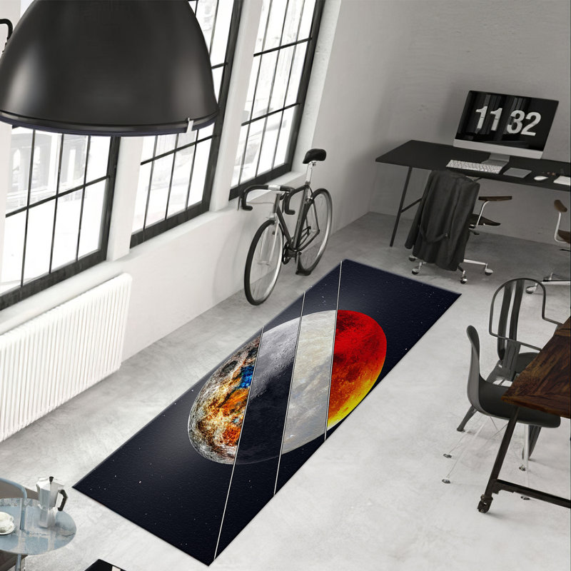 Plush Pile Soft Printed Rug Featuring a Vibrant Floral Design Ideal for Brightening Up Your Living Space