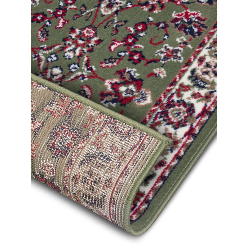 Flatweave Green Rug, Runner 80 x 450cm