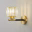 Mid-Century 1-Light Clear Crystal Glass Wall Sconce