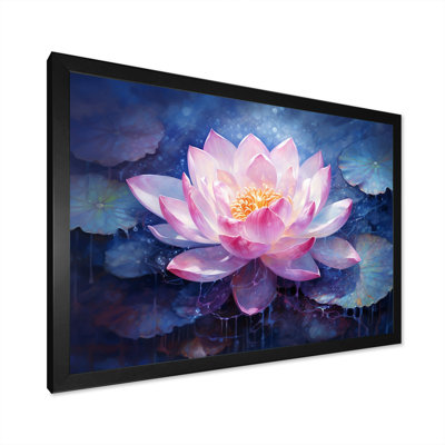 Lotus luminescence sur toile
