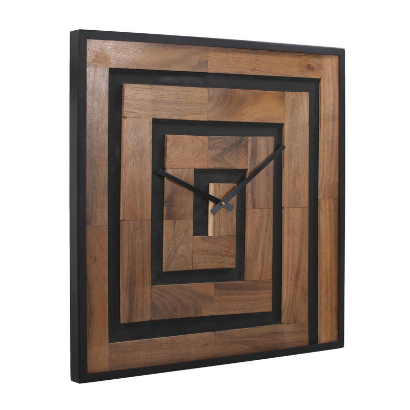 Kraven Wooden Square Clock