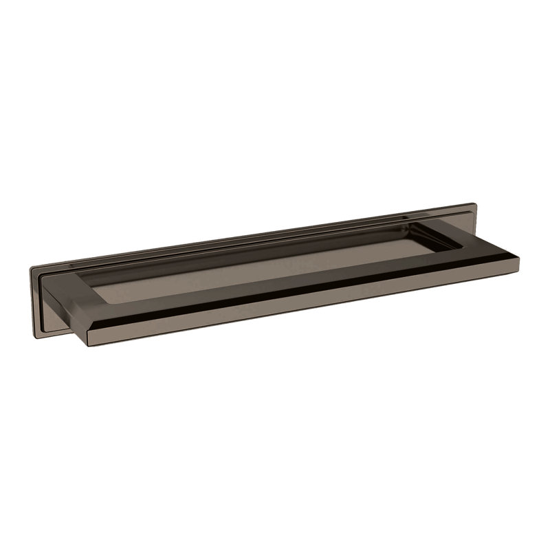 4682 Transitional 8" Backplate, in Non-lacquered Brass, 0.84" H x 6" W x 0.125" D, Graphite Nickel