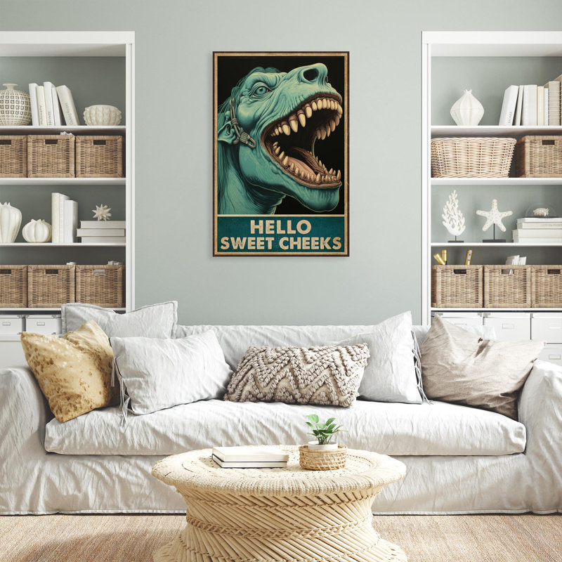 " Hello Sweet Cheeks - 1 Piece Rectangle Graphic Art Print On Wrapped Canvas ", 36" H x 24" W x 1.25" D