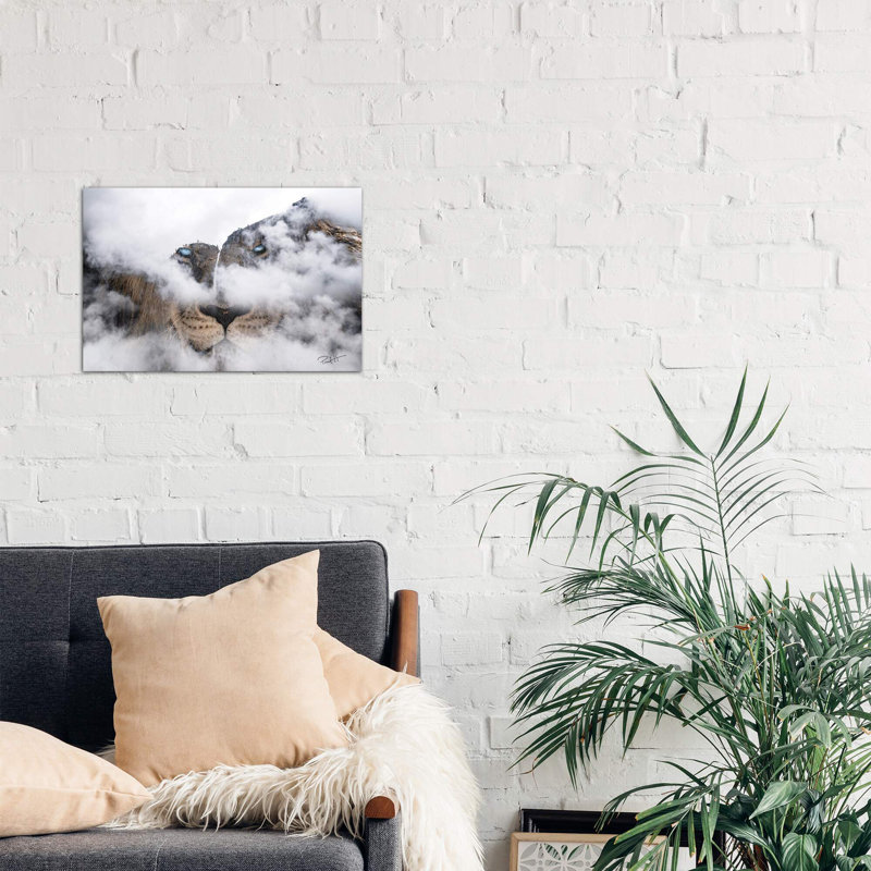 African Lion - Wrapped Canvas Print, 66.04 cm H x 45.72 cm W x 3.175 cm D
