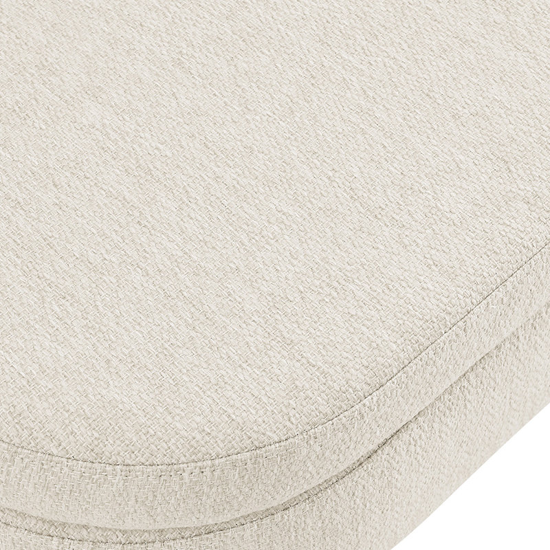 Gligor Linen Upholstered Storage Bench, Beige