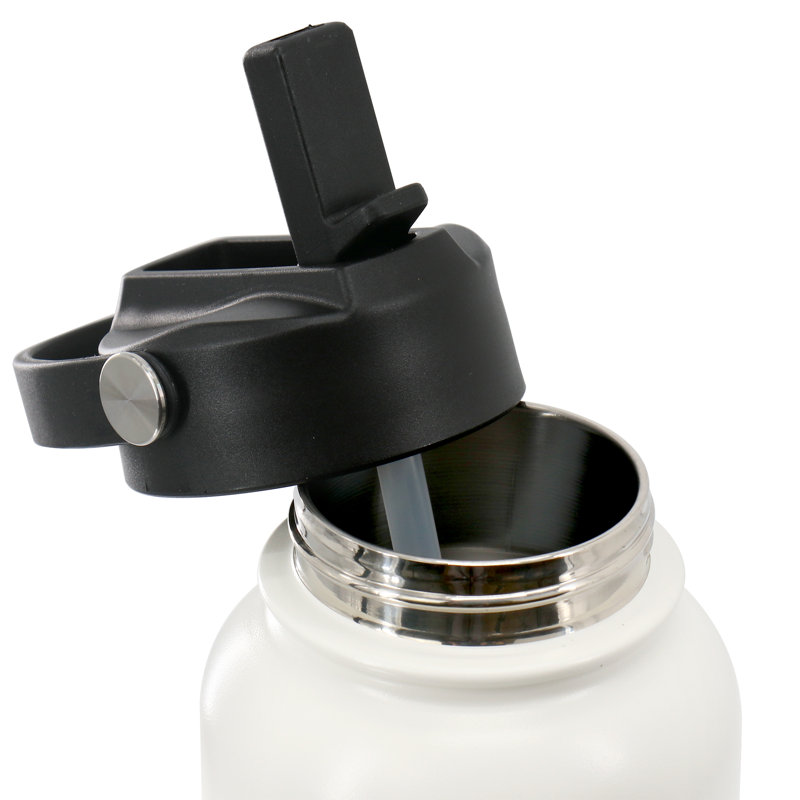 Bouteille thermique en acier inoxydable 38 oz avec couvercle crème Gibson Home Marina