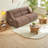 Portable Modern Sofas, Chenille 2-seater Couch For Small Spaces, No Assembly Needed