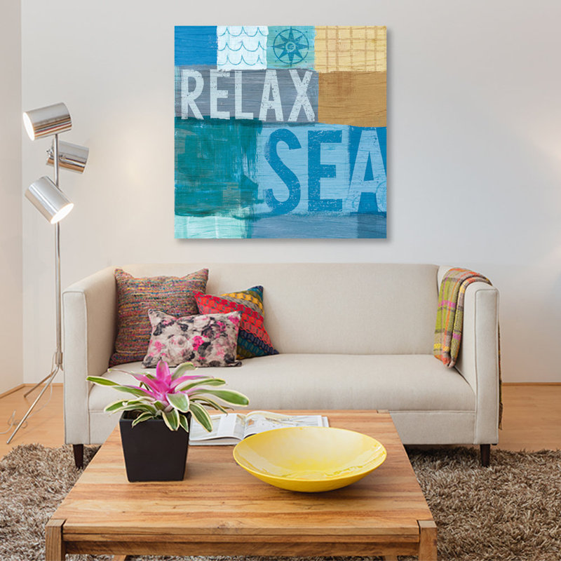 « beachscape series : collage iii », reproduction d’impression sur toile, H 18 po x l 18 po x P 1,5 po, Toile tendue