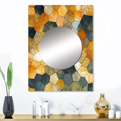 Colorfull Hexagone II - Abstract Shapes Mirror Wall Decor MTMIR102426
