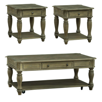 Rectangular Cocktail Table W/ Two End Tables Set