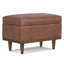 Petit repose-pieds de rangement en similicuir végétal avec plateau relevable Shiloh-1573788040