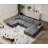 Corduroy 4-Seater U-Shaped Symmetrical Sectional Sofa-869357872