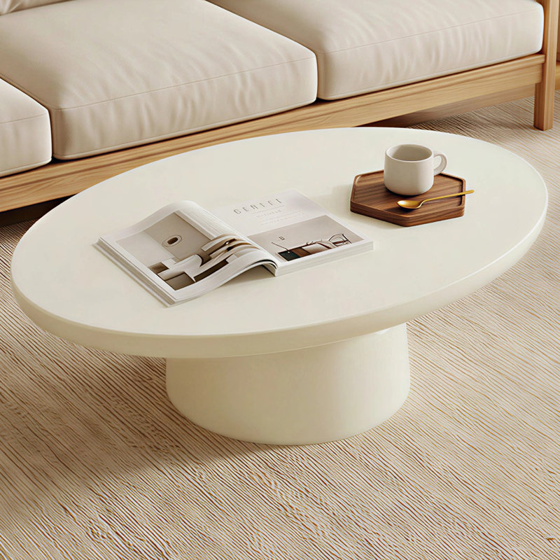 Table basse ovale blanche Hillsborough