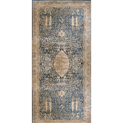 Grand tapis antique indien surdimensionné en laine