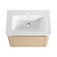 Meuble-lavabo mural avec lavabo et porte en céramique blanche Clure-122602835