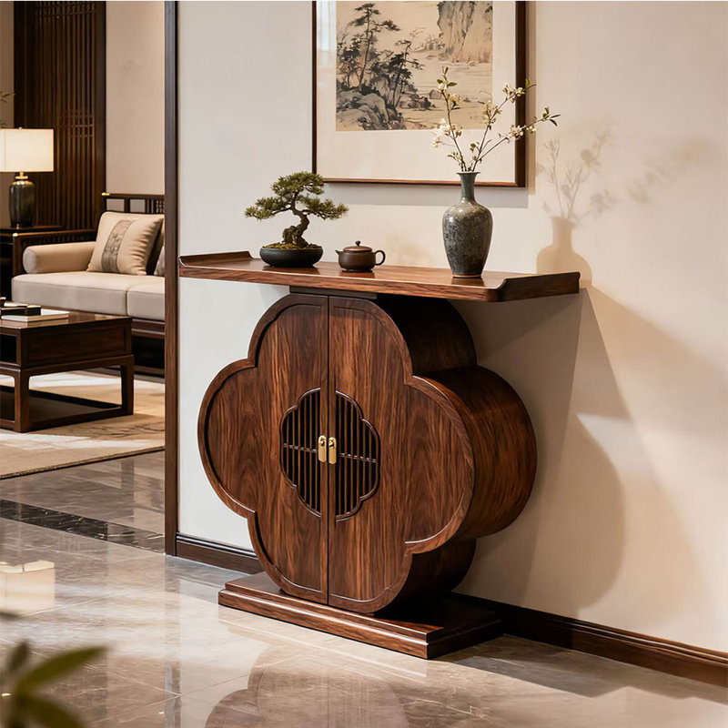 Nouvelle console en bois de style chinois, H 39,3 po x l 55 po x P 15,7 po