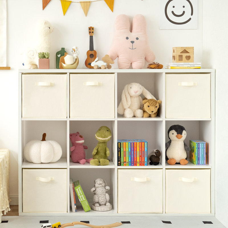 6 Pack Fabric Storage Cube, 13'' H X 13'' W X 13'' D, Beige