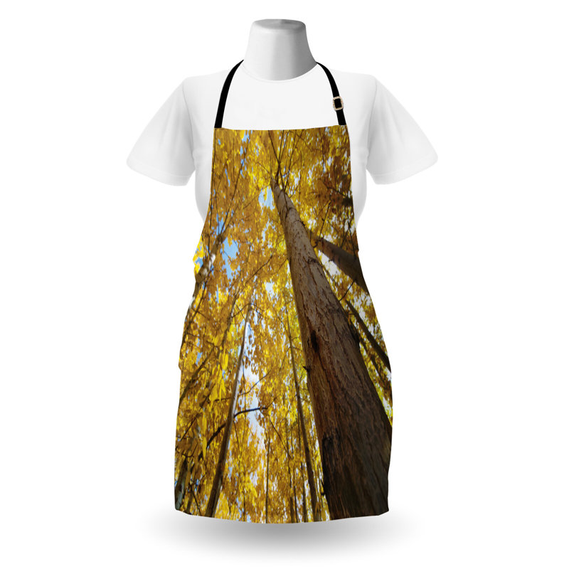 Tablier East Urban Home, unisexe, peuplier faux-tremble, taille adulte, jaune