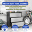 Armoire à outils mobile 34,65 po à 3 tiroirs, organisateur de rangement roulant en acier avec roulettes verrouillables pour garage, atelier et bureau, noir / gris