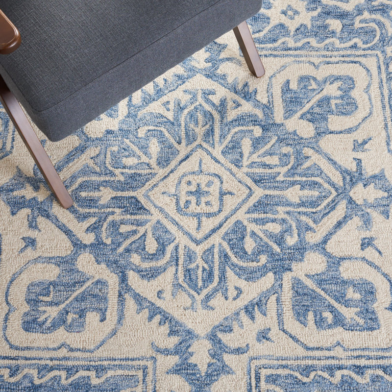 Metro Hand Tufted Wool And Cotton With Latex Southwestern Rug, Rectangle 5' x 8'