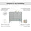 Meuble-lavabo simple en bois massif 43 po Cambridge avec plateau en quartz blanc pur 1,5 po Cambridge-1227965116-1227965119-1277960228