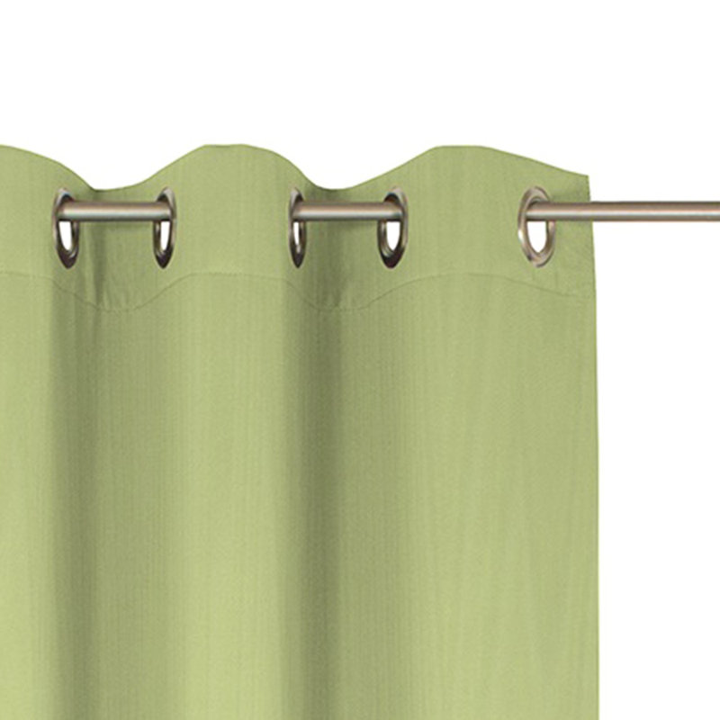 Uni Collection 100% Cotton Room Darkening Curtain Single Panel, 142cm wide x 305cm high, Green