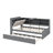 Functional Platform Bed With Pull Out Trundle Shelving Units And Storage Headboard-1077292148