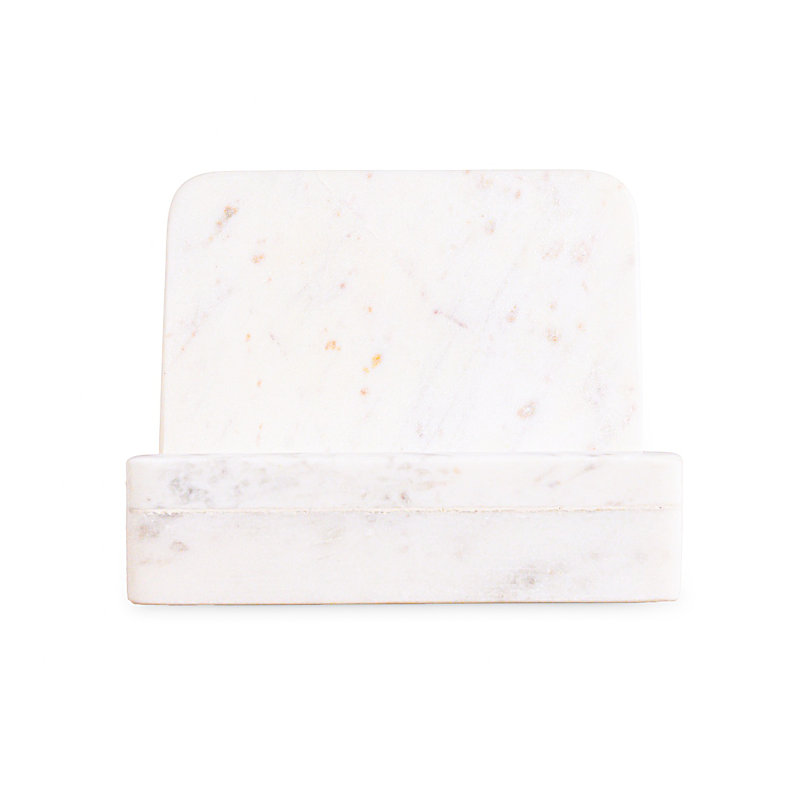 Creamy White Marble Modern Cook Book Stand