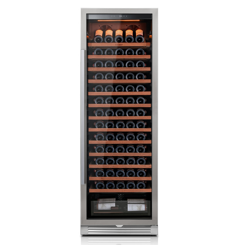 15.1 Cu. Ft. Single Zone Wine Cooler with 166-Bottle Capacity, Built-In or Freestanding, Right Swing Door, Inverter Compressor