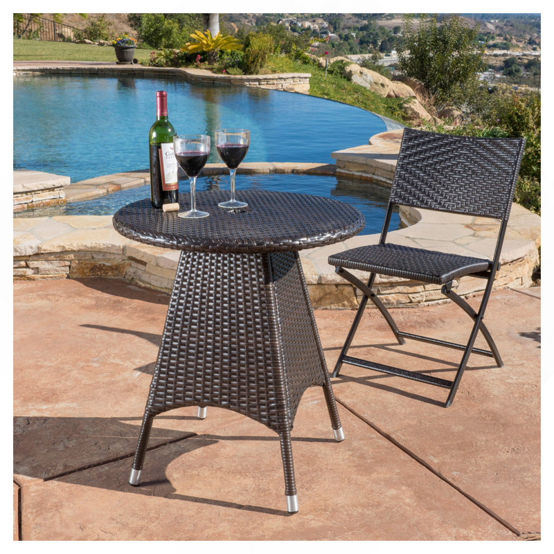 Round Outdoor Bistro Table , 25.75 " W 25.75 " D